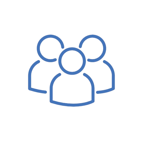 three team members together